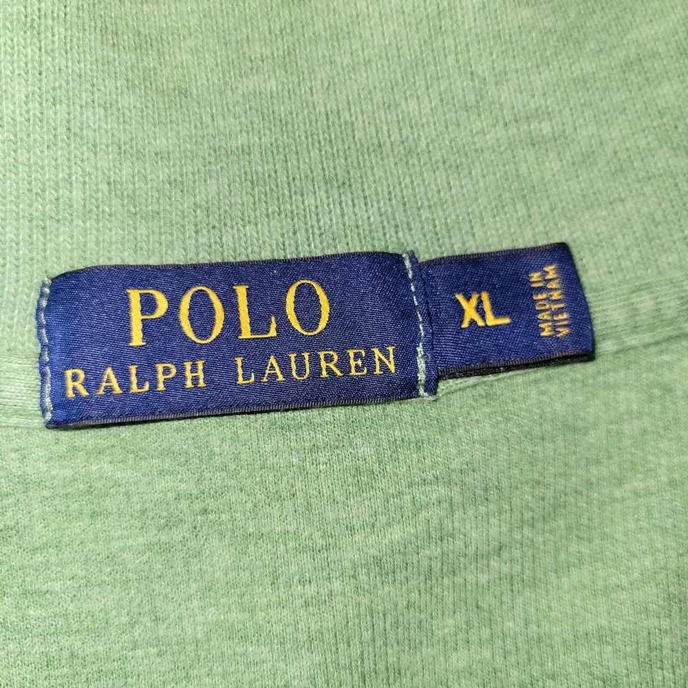 Polo‎ Ralph Lauren 1/4 Zip Pullover Men's Size XL Green Pony Long Sleeve